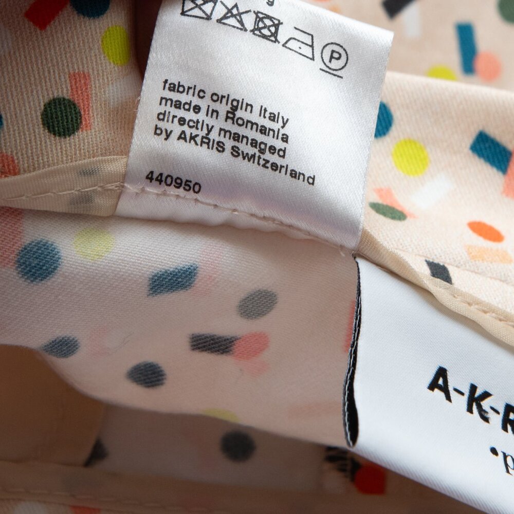 Akris Punto Pants Straight Leg Colorful Patterned Trousers Multicolor Size 4 - Picture 5 of 7